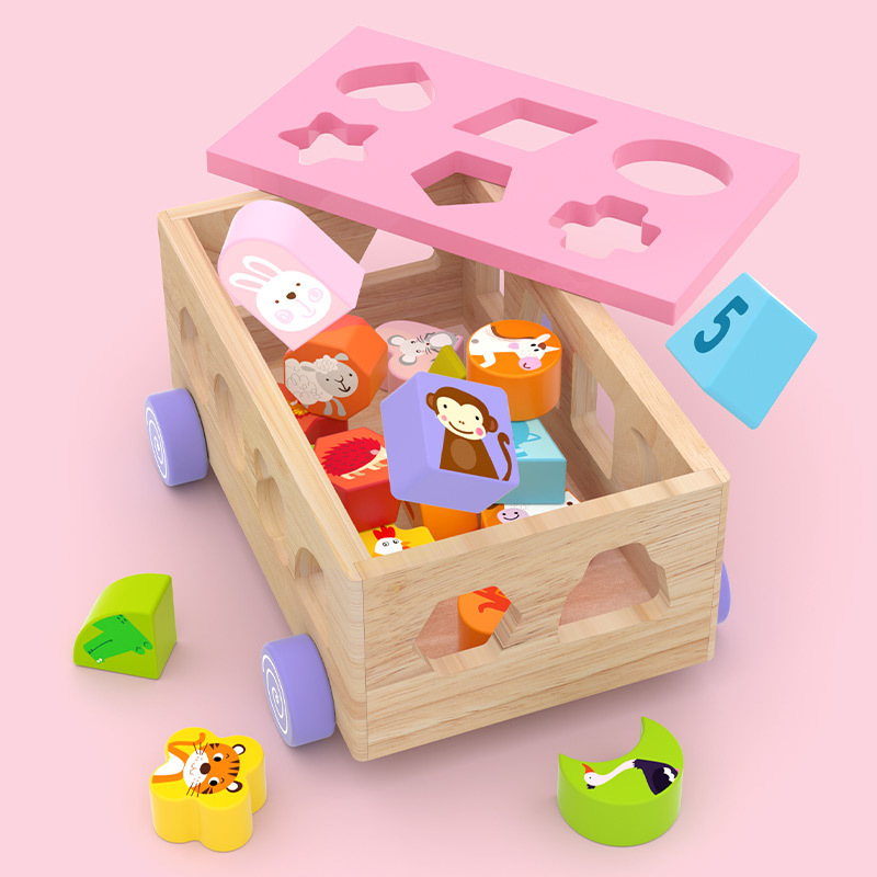 18-Hole Animal Shape Sorting Box
