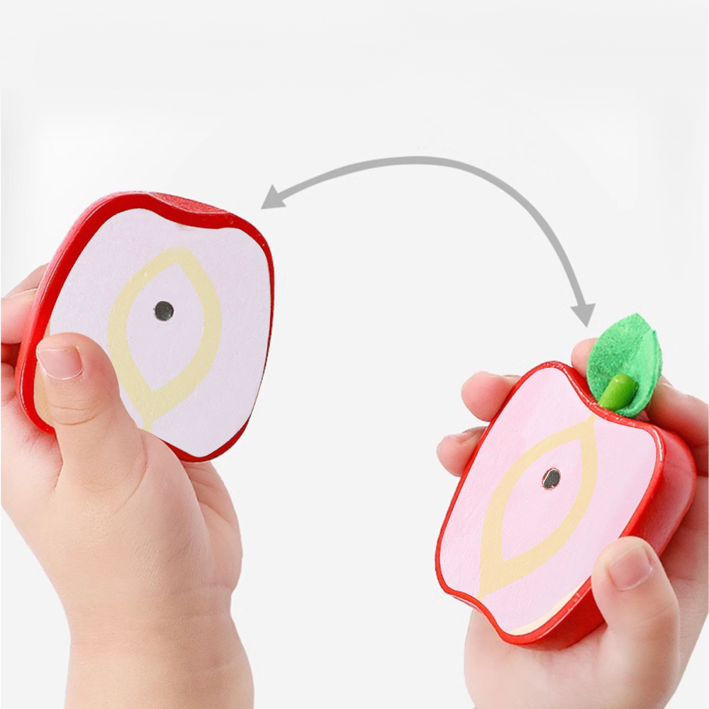 Magnetic Wooden Fruit Cutting Set