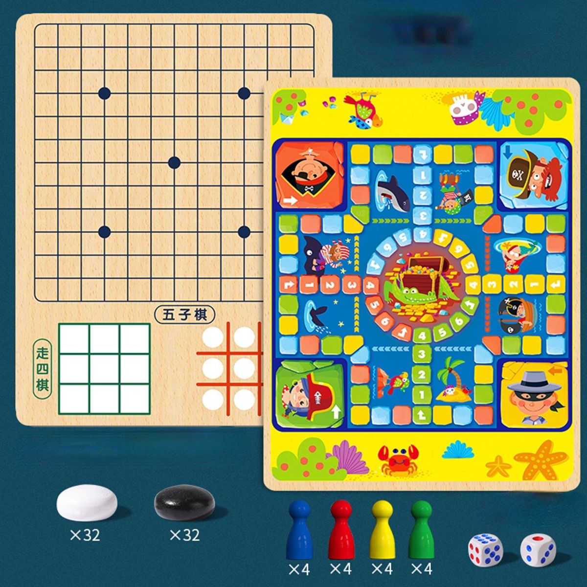 4-in-1 Education Board Game