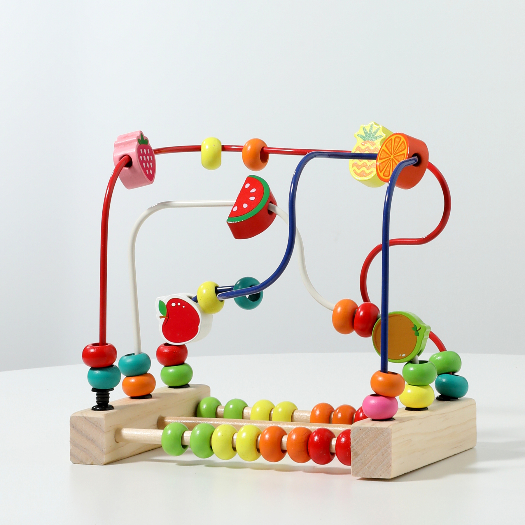 Puzzle Fruit Round Beads