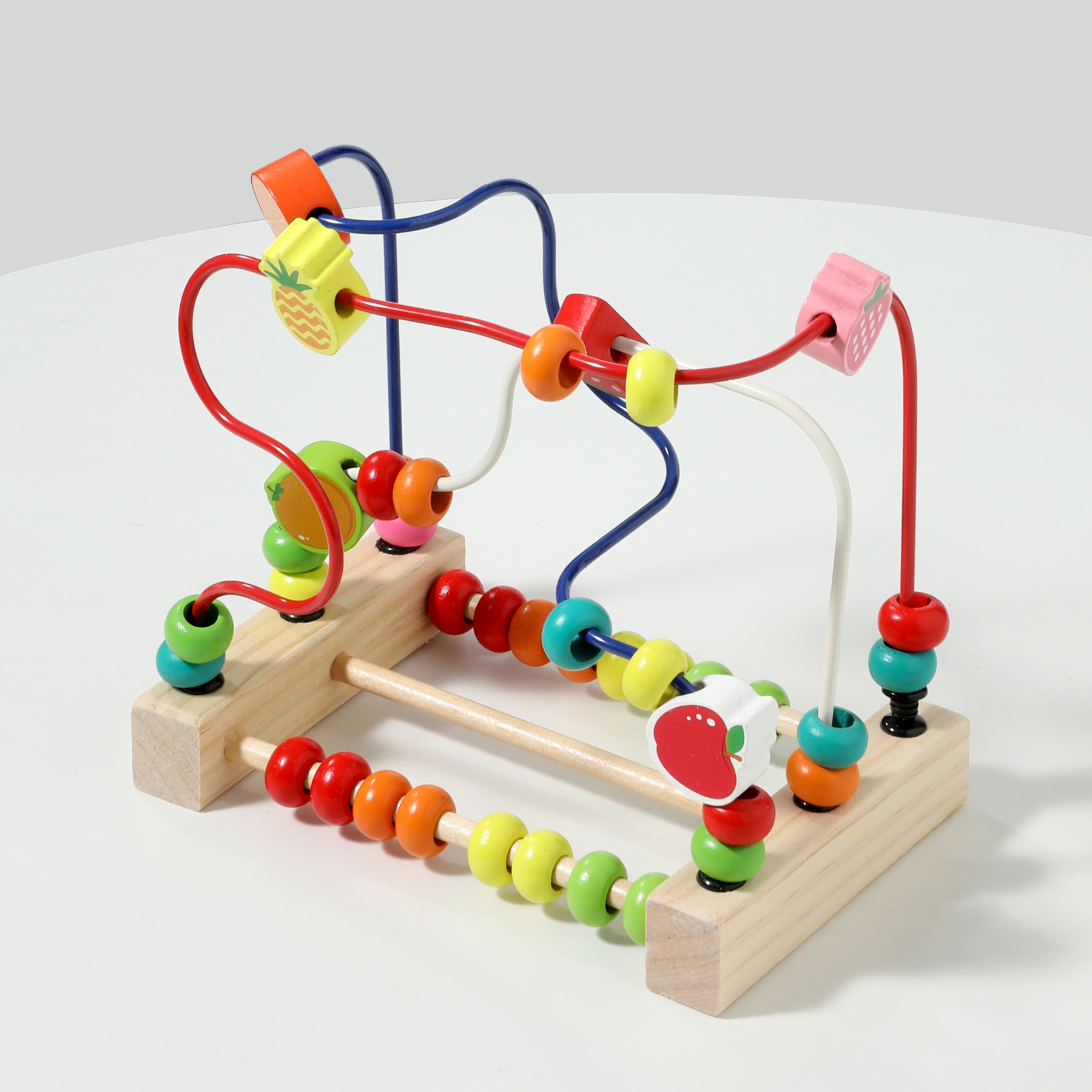 Puzzle Fruit Round Beads