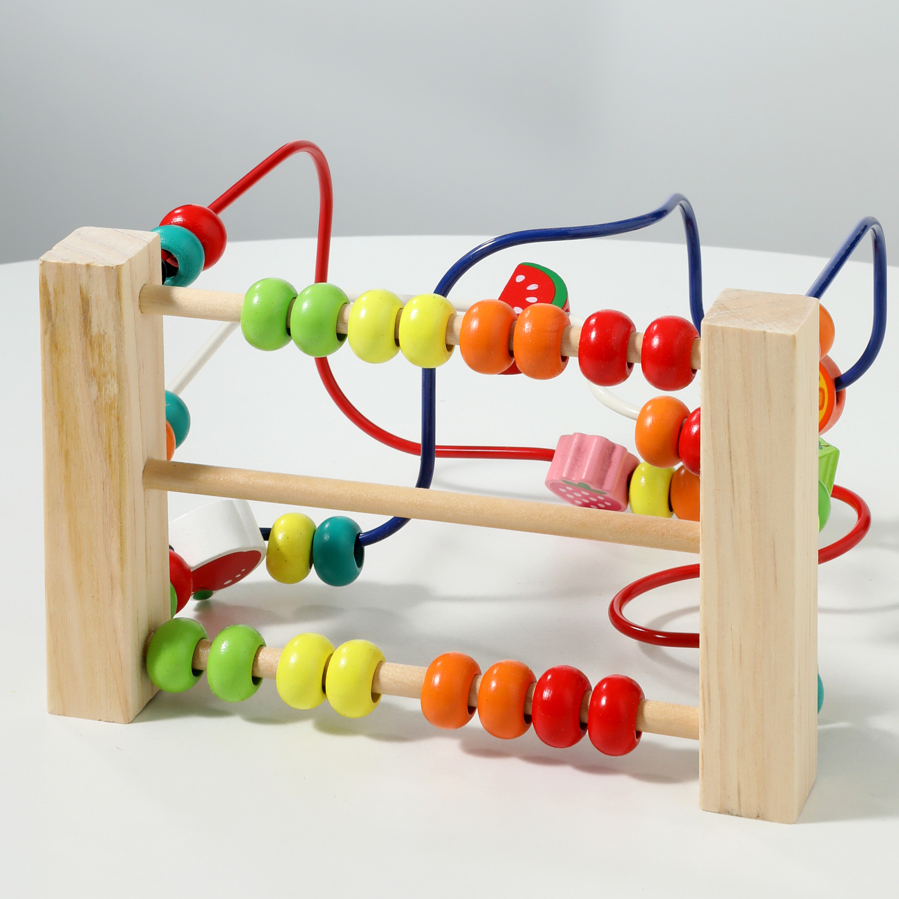 Puzzle Fruit Round Beads