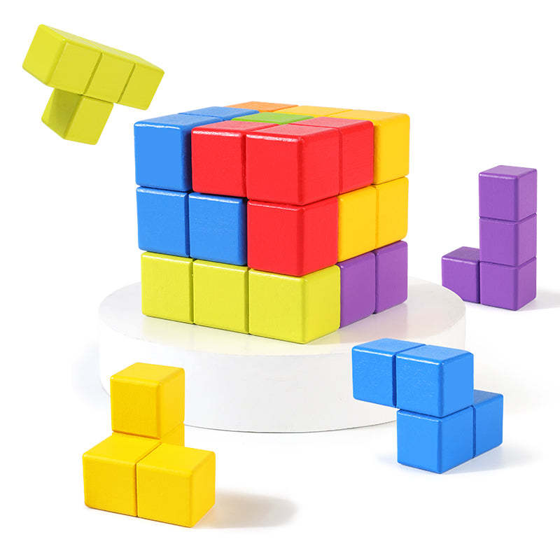 Educational 3D blocks toy suitable for children aged 0 to 3 years.