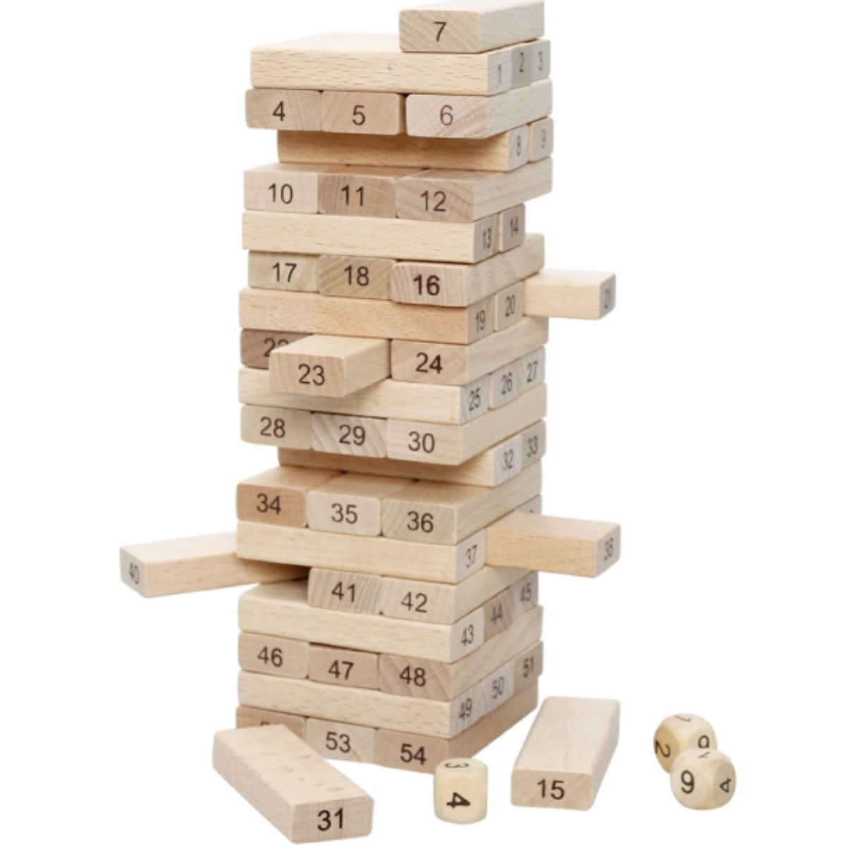 Digital stacking games, 54 pieces, suitable for children aged 1 to 5 years.