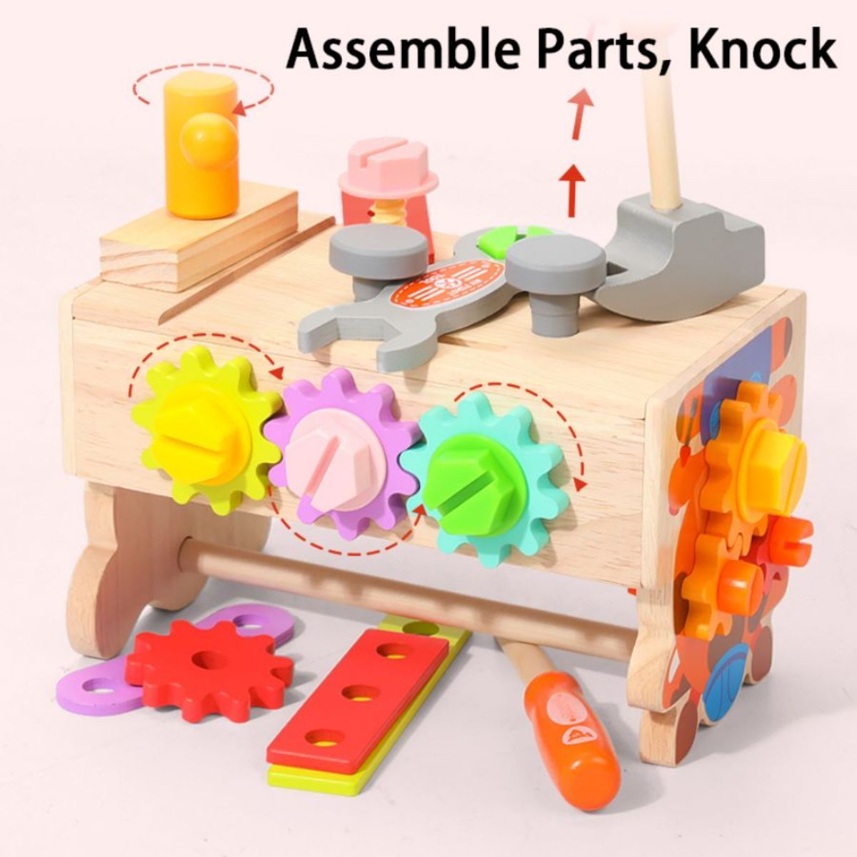 Multi functional toolbox suitable for children aged 3 to 6