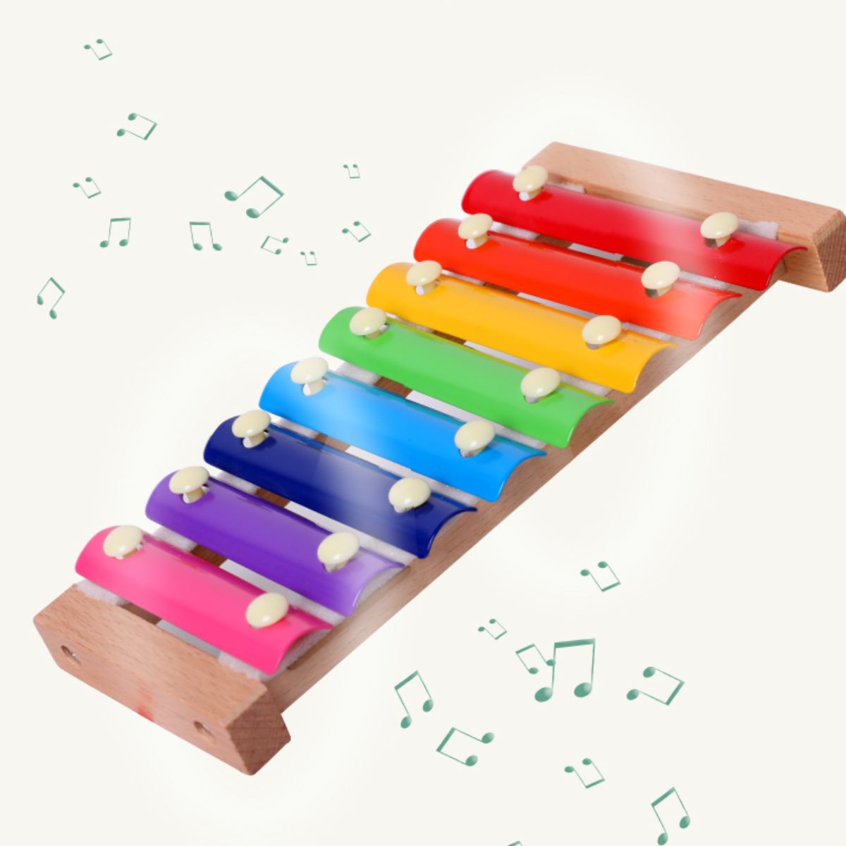 Wooden key for children with eight tones.