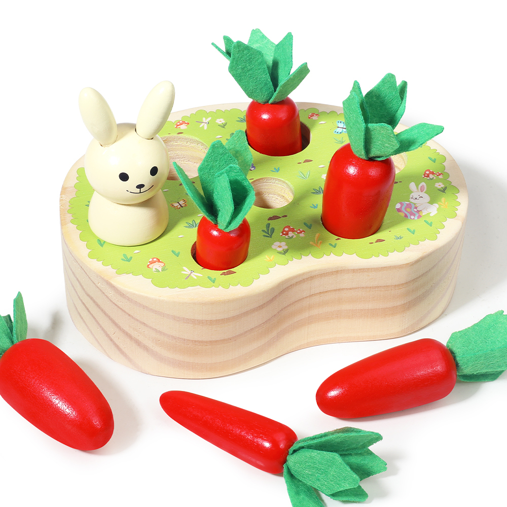 Wooden Carrot Harvest Game