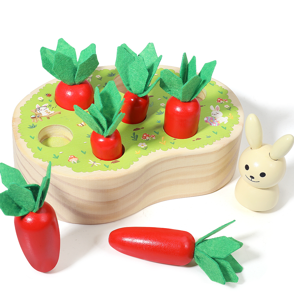 Wooden Carrot Harvest Game