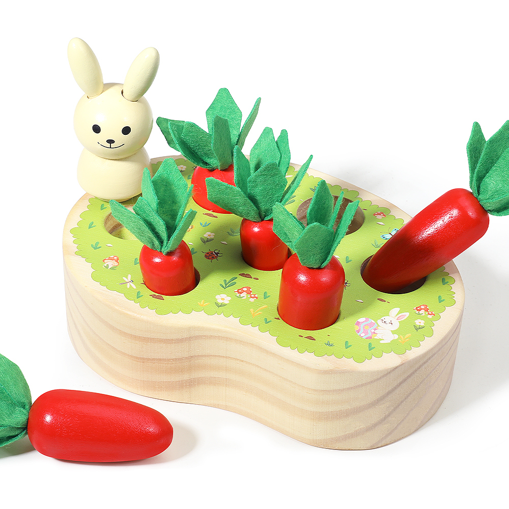 Wooden Carrot Harvest Game