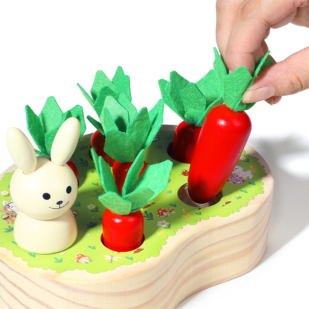 Wooden Carrot Harvest Game