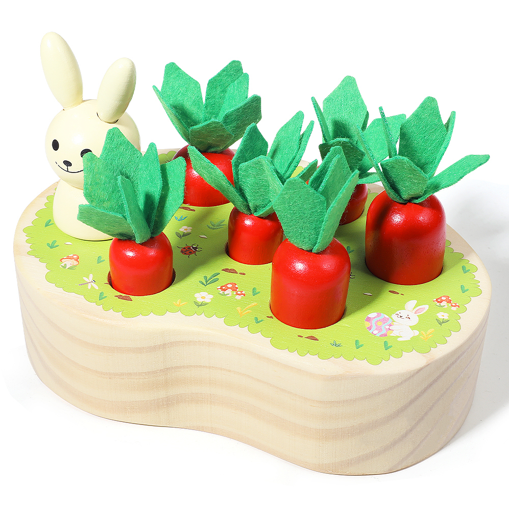 Wooden Carrot Harvest Game
