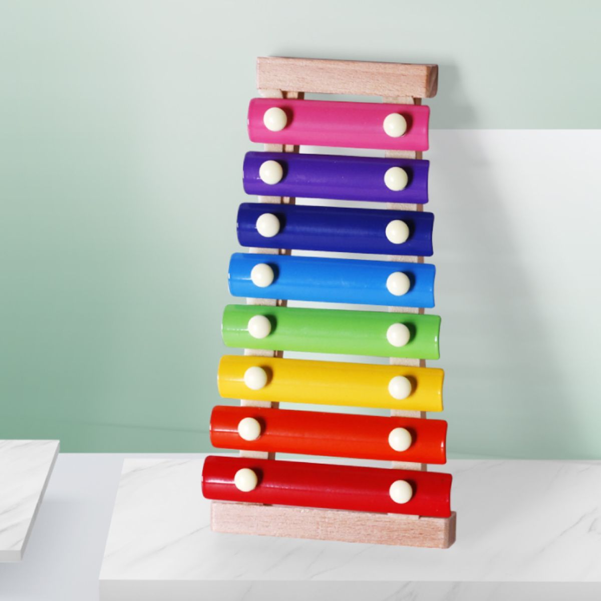 Wooden key for children with eight tones.