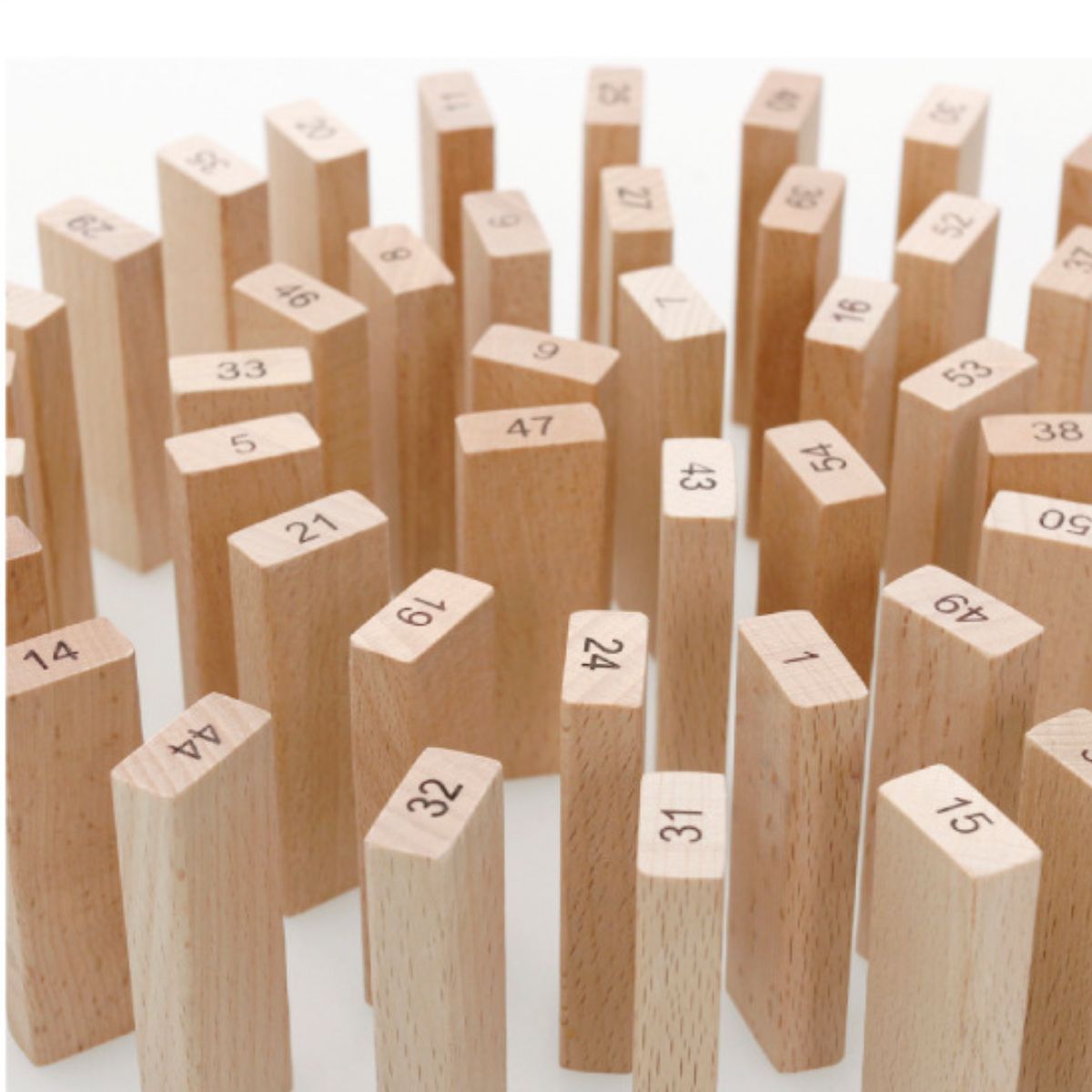 Digital stacking games, 54 pieces, suitable for children aged 1 to 5 years.