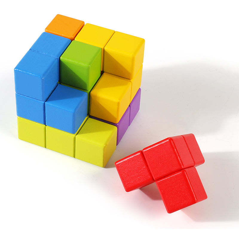 Educational 3D blocks toy suitable for children aged 0 to 3 years.