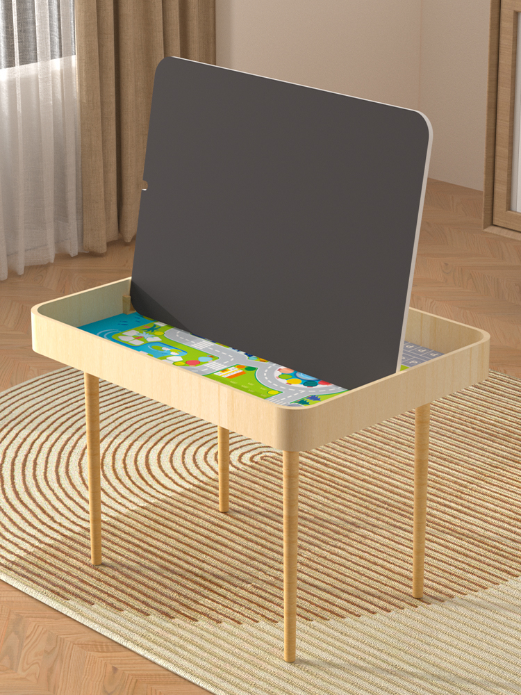 Multifunctional Wooden Building Block Table Set for Kids | Learning & Play Desk | OEM/ODM Educational Toy Supplier