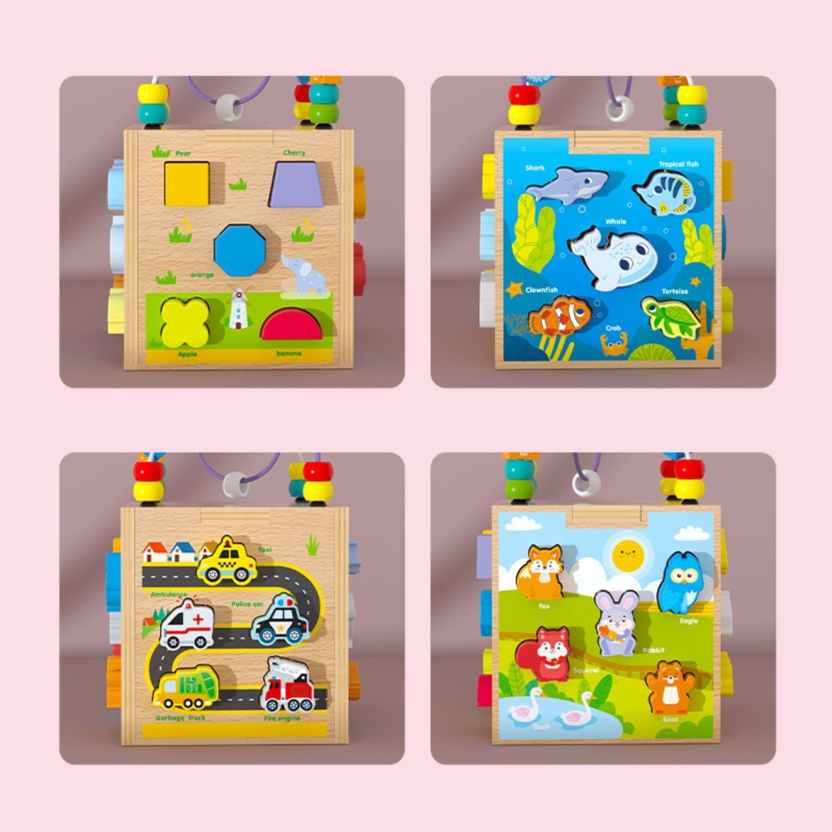 Multi-functional activity cube.