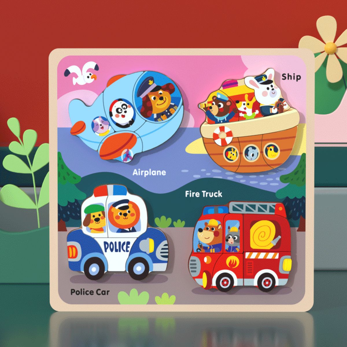 Educational puzzles suitable for children aged 1 to 3 years.