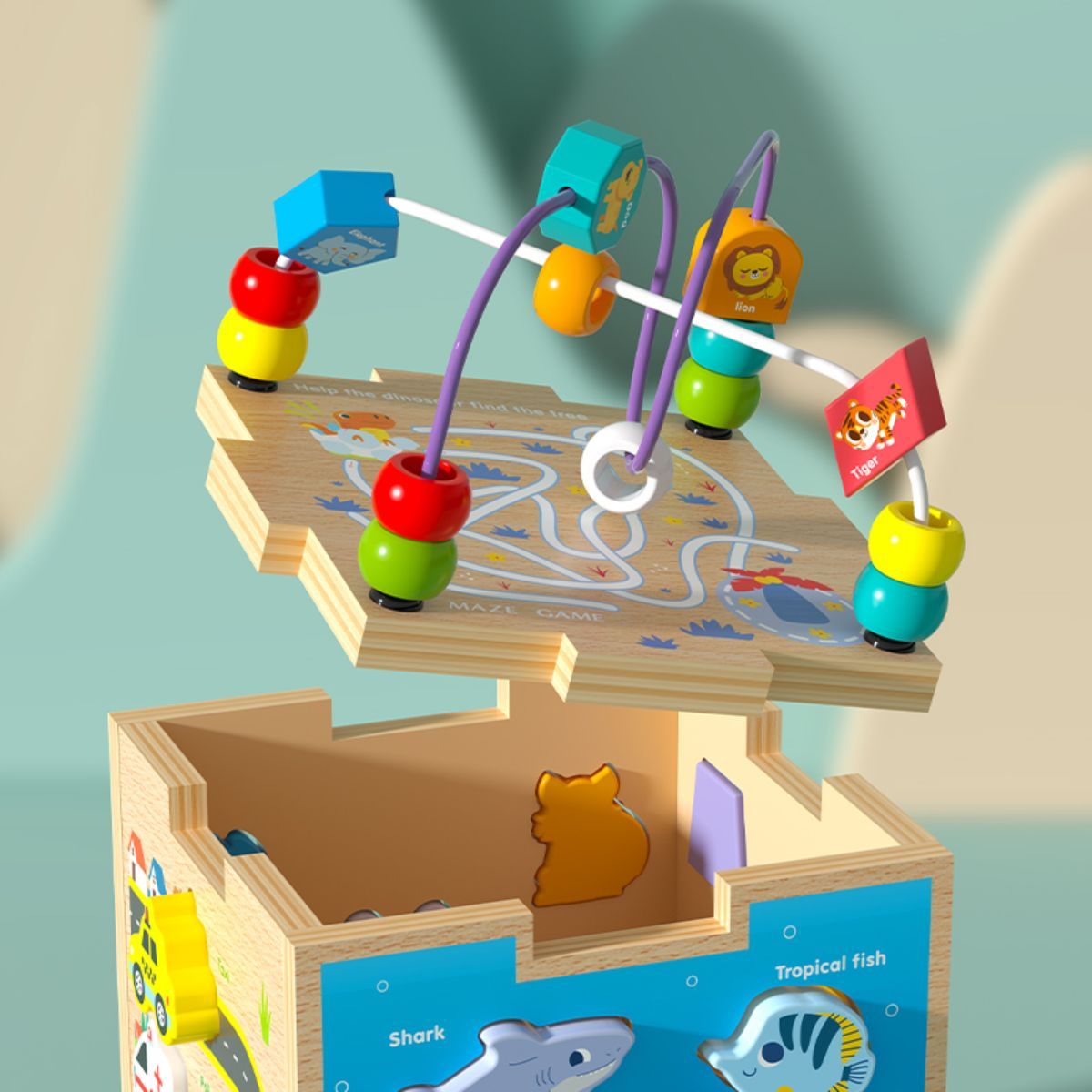 Multi-functional activity cube.