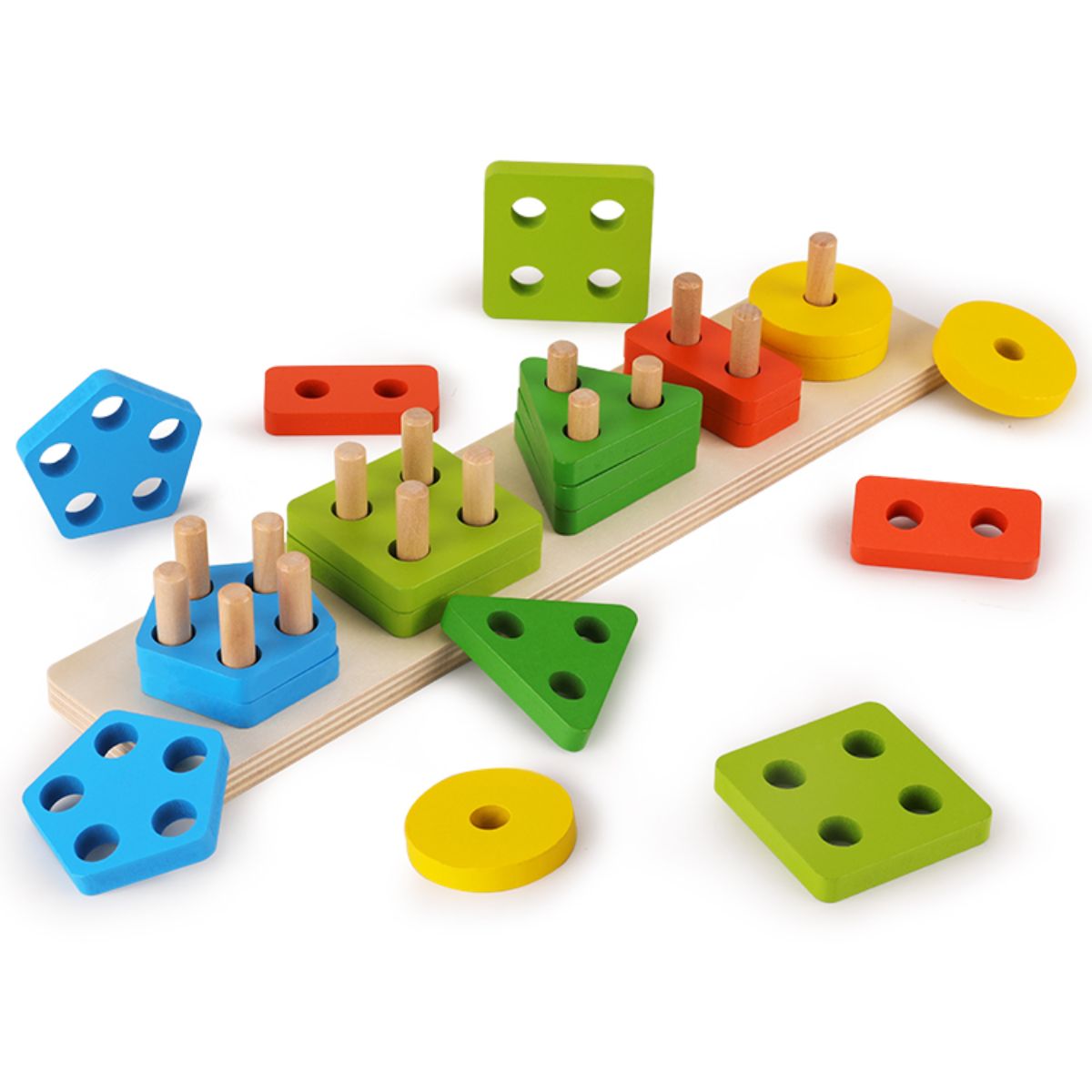 Wooden shape sorter.