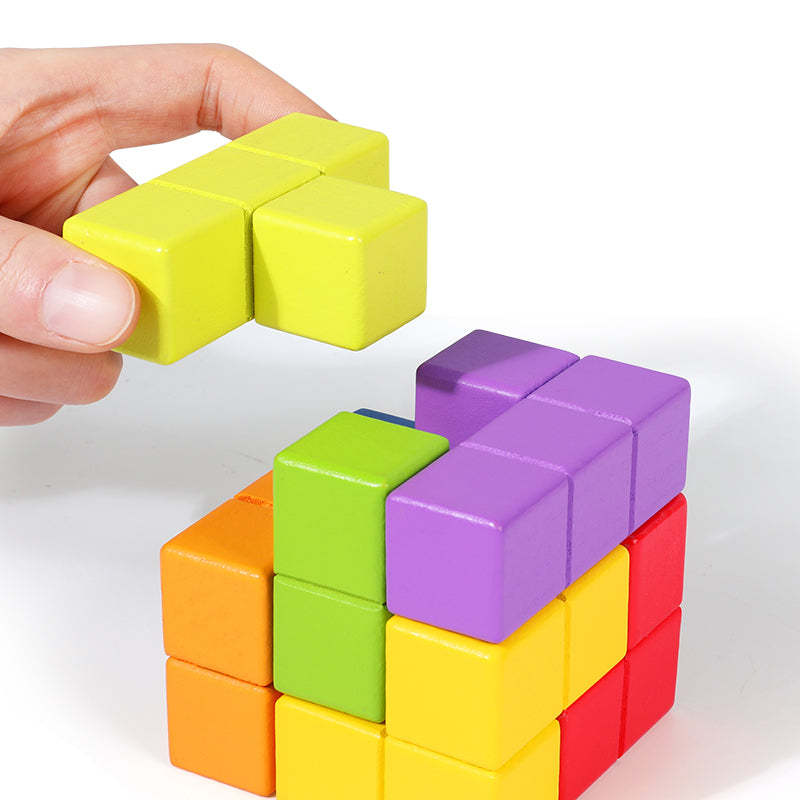 Educational 3D blocks toy suitable for children aged 0 to 3 years.