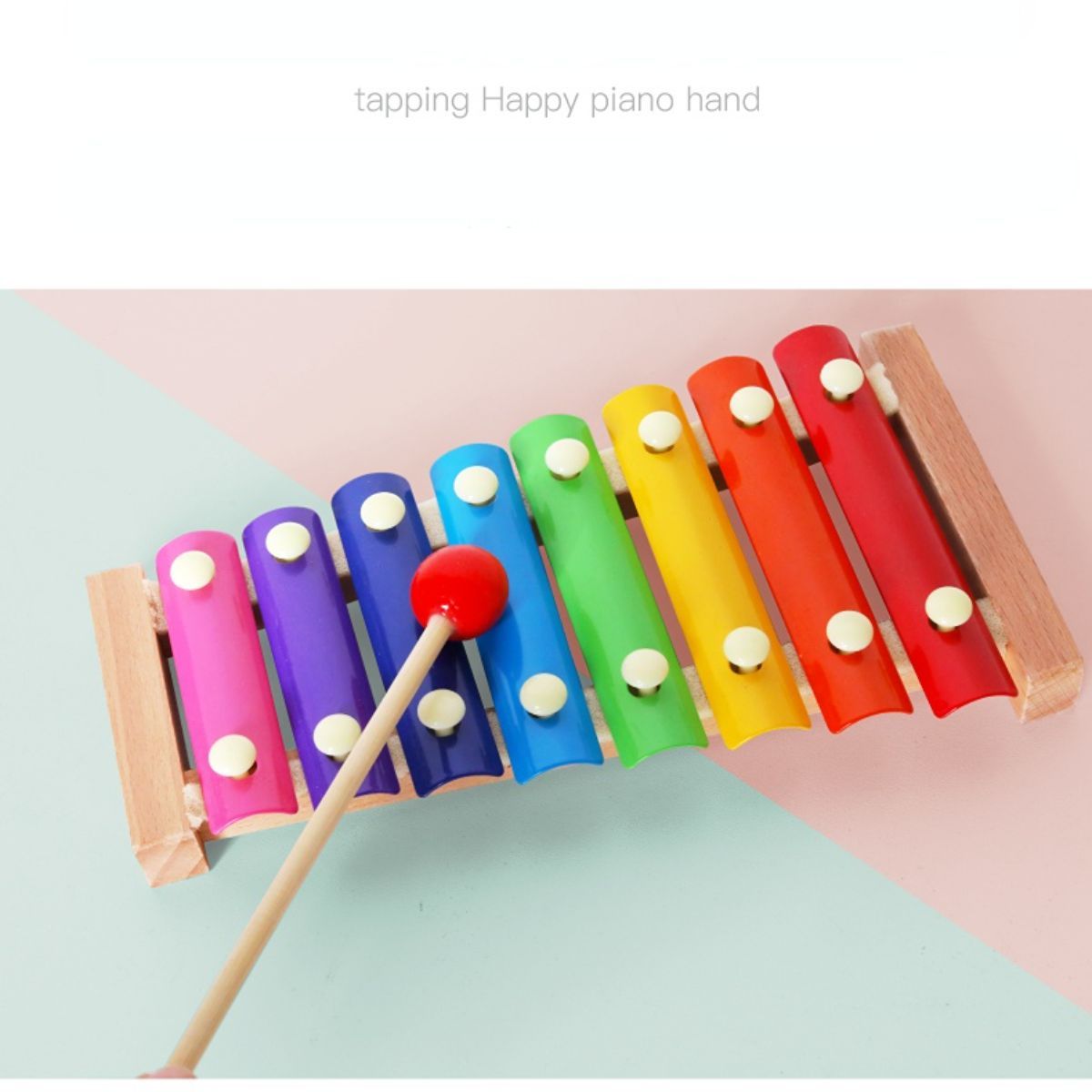 Wooden key for children with eight tones.