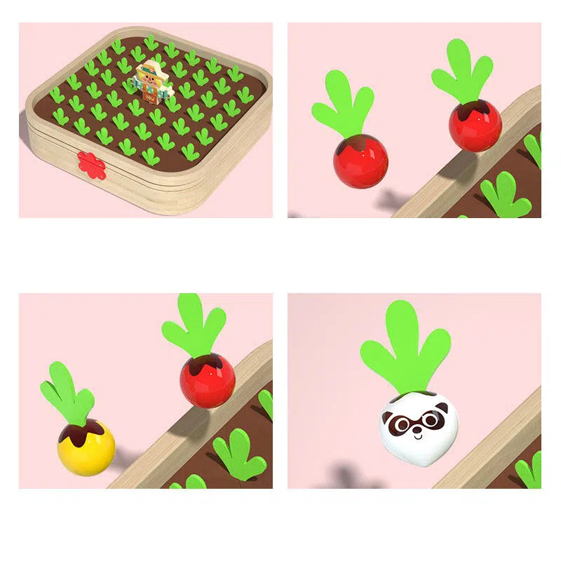 Wooden Radish Pulling Game