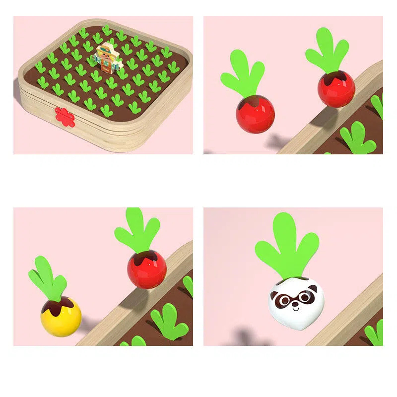 Wooden Radish Pulling Game