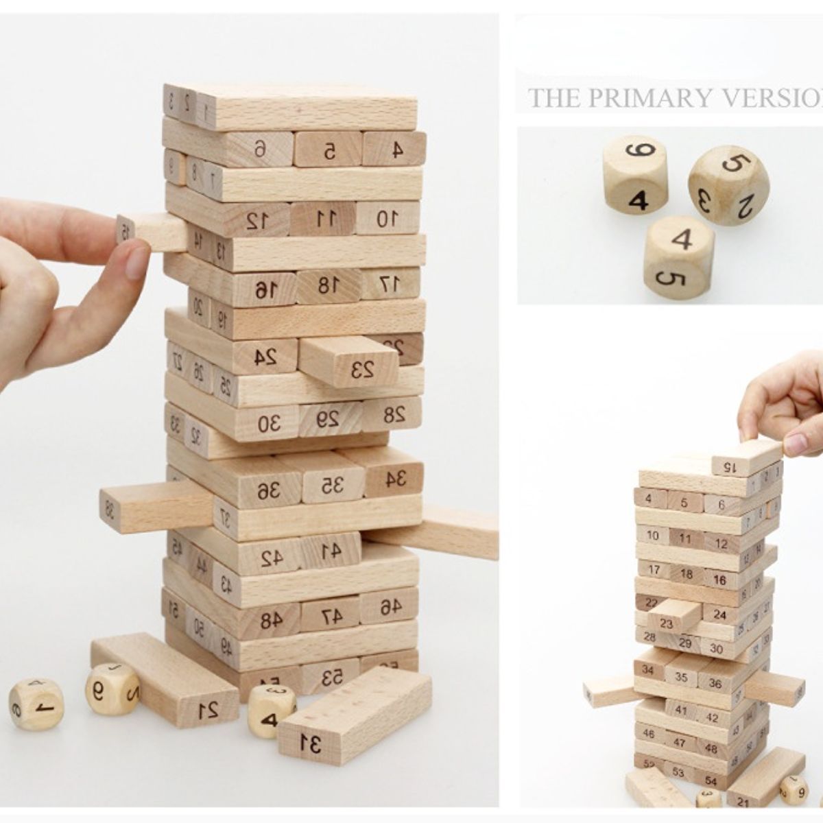 Digital stacking games, 54 pieces, suitable for children aged 1 to 5 years.