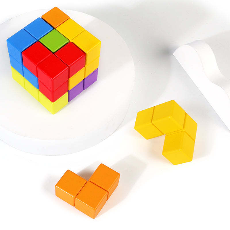Educational 3D blocks toy suitable for children aged 0 to 3 years.