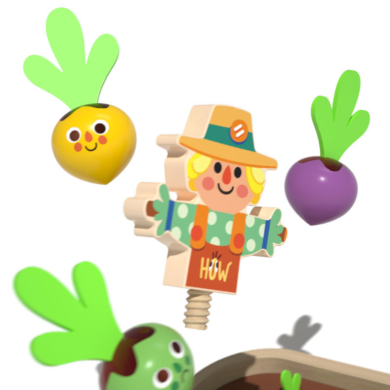 Wooden Radish Pulling Game