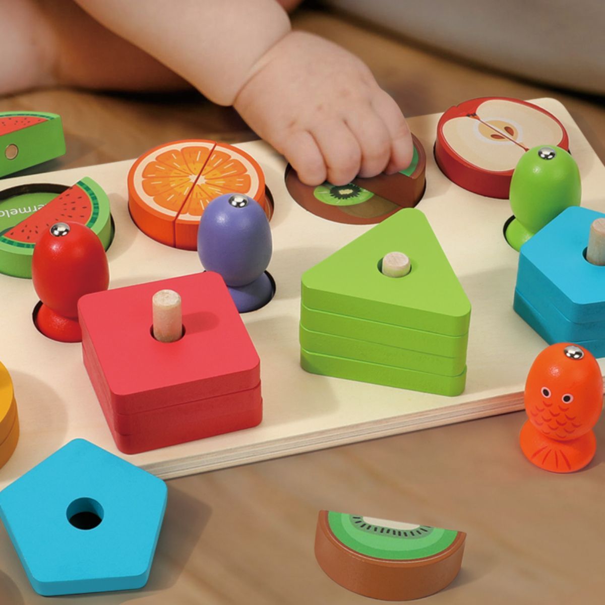 Multi-functional magnetic fruit set.