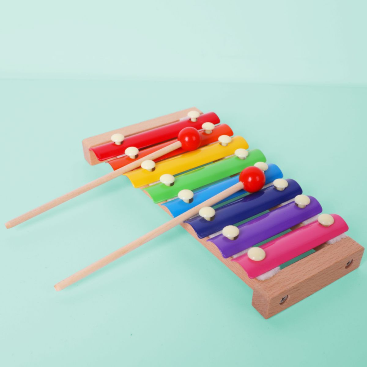 Wooden key for children with eight tones.
