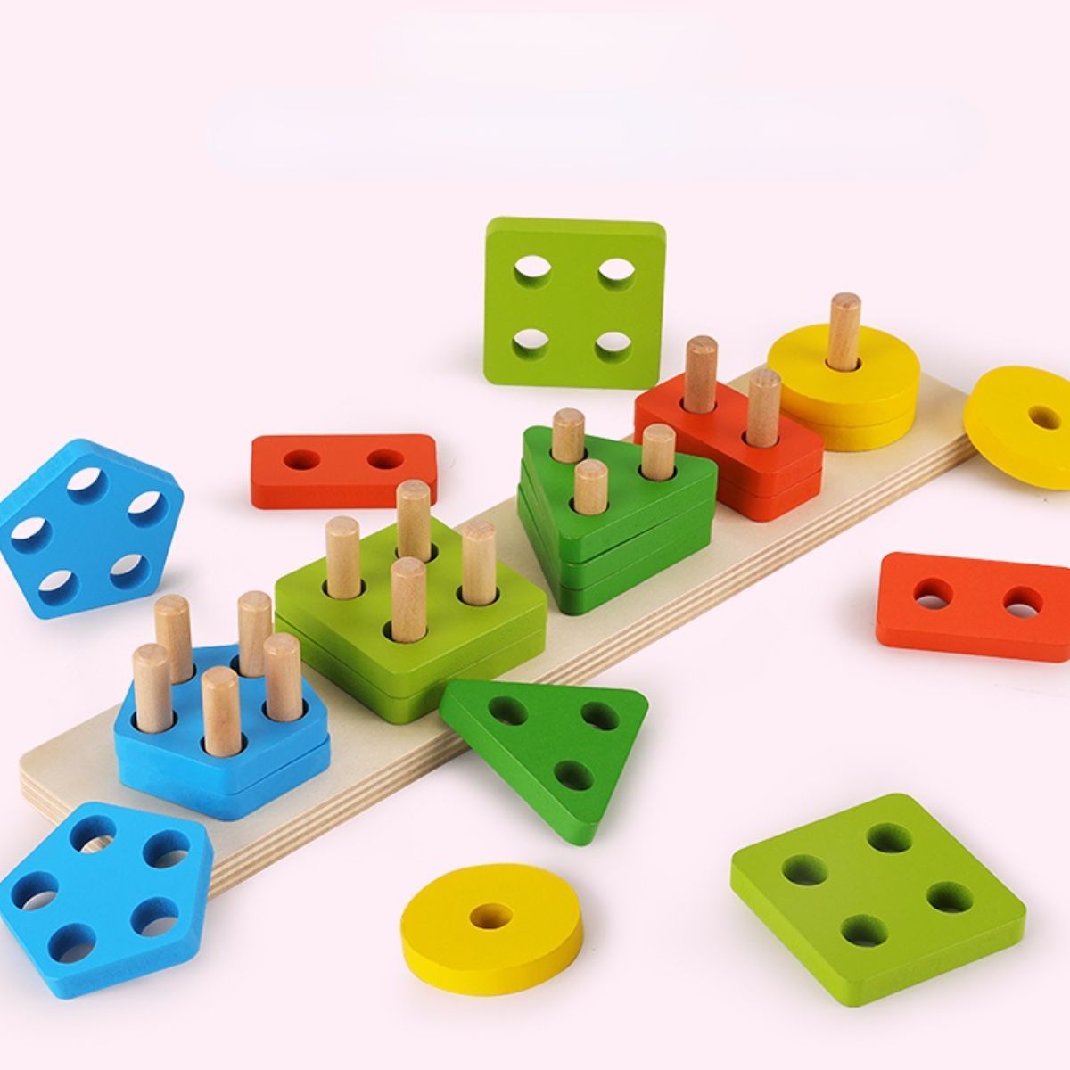 Wooden shape sorter.
