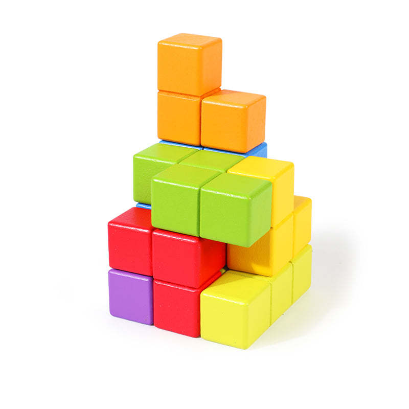 Educational 3D blocks toy suitable for children aged 0 to 3 years.