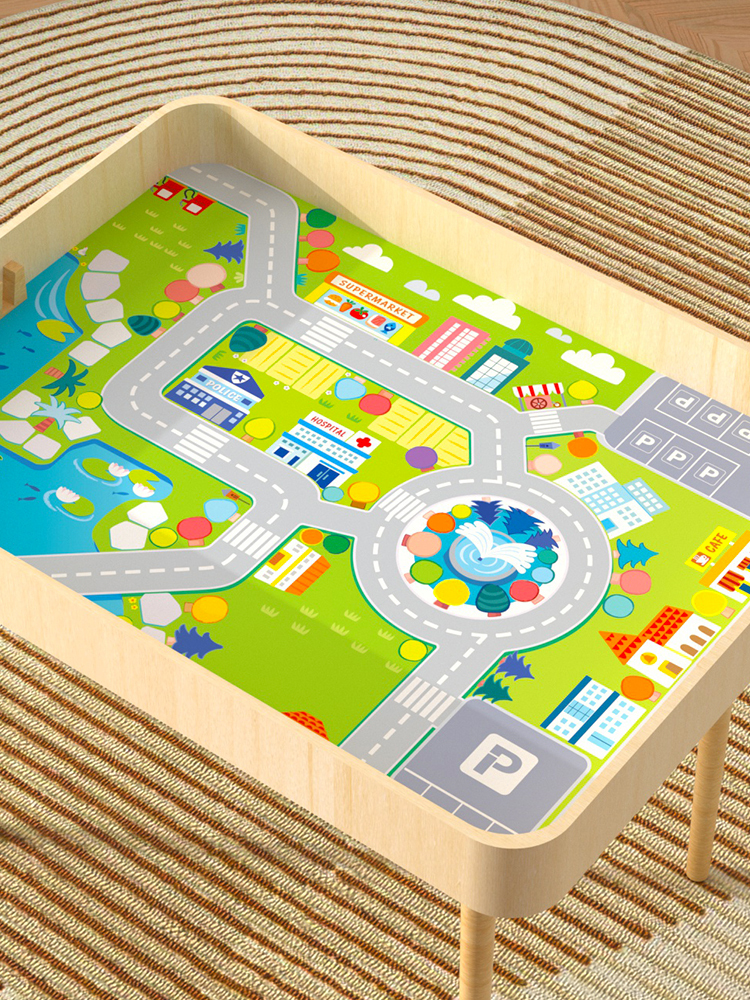 Multifunctional Wooden Building Block Table Set for Kids | Learning & Play Desk | OEM/ODM Educational Toy Supplier