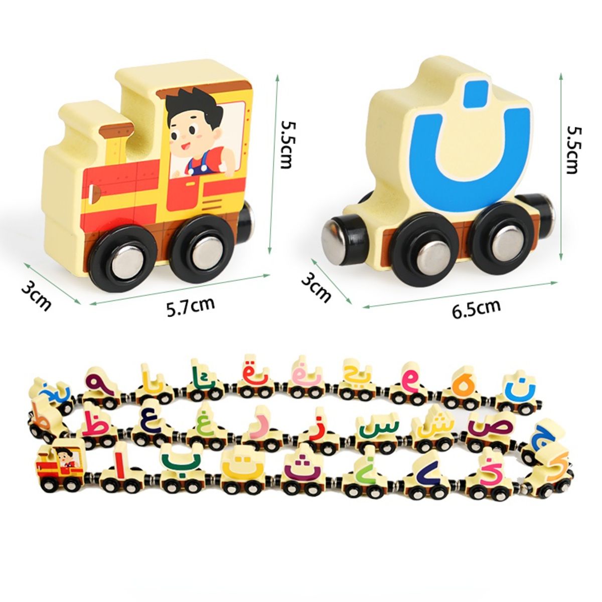 Small magnetic trains in Arabic