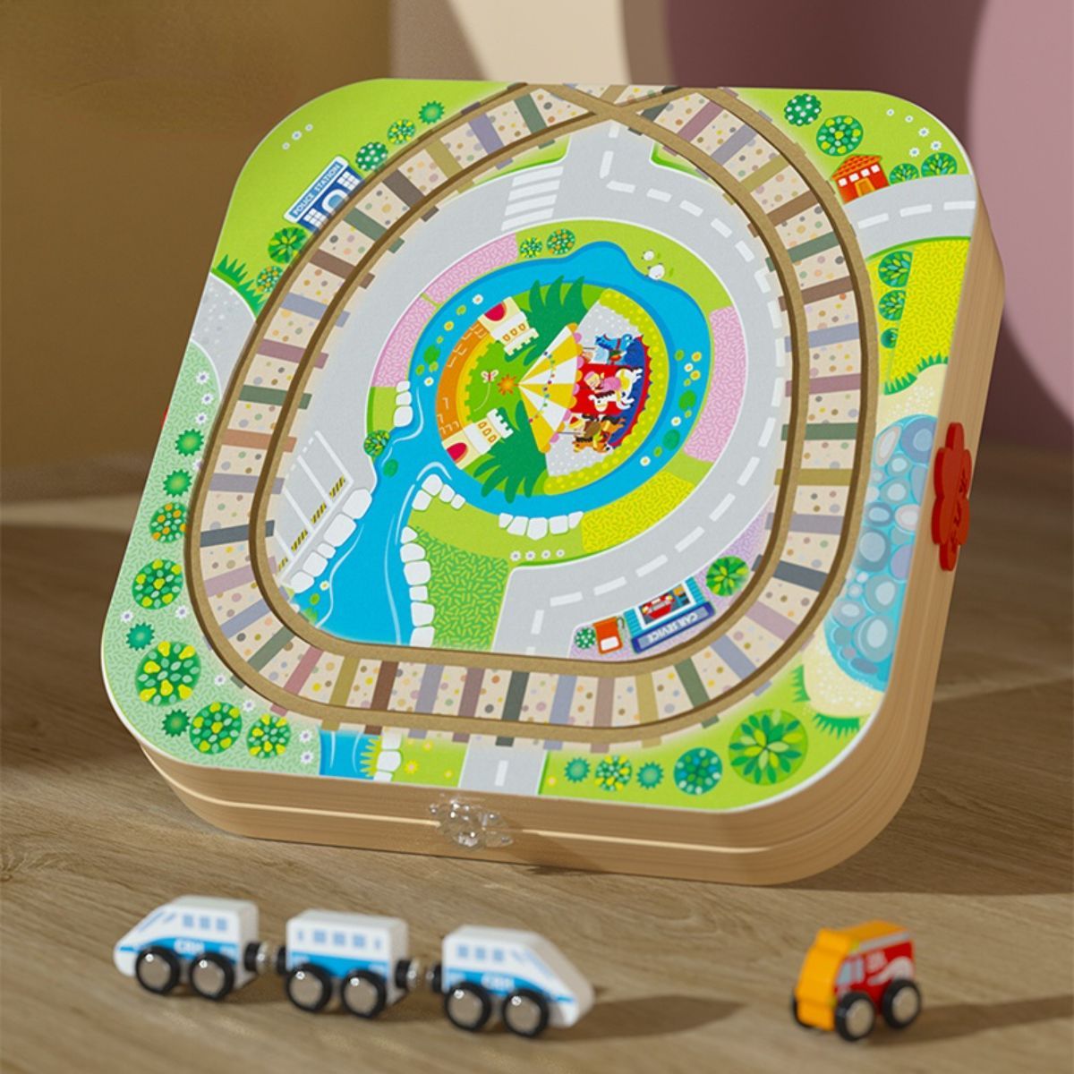 Educational city transport blocks toy.