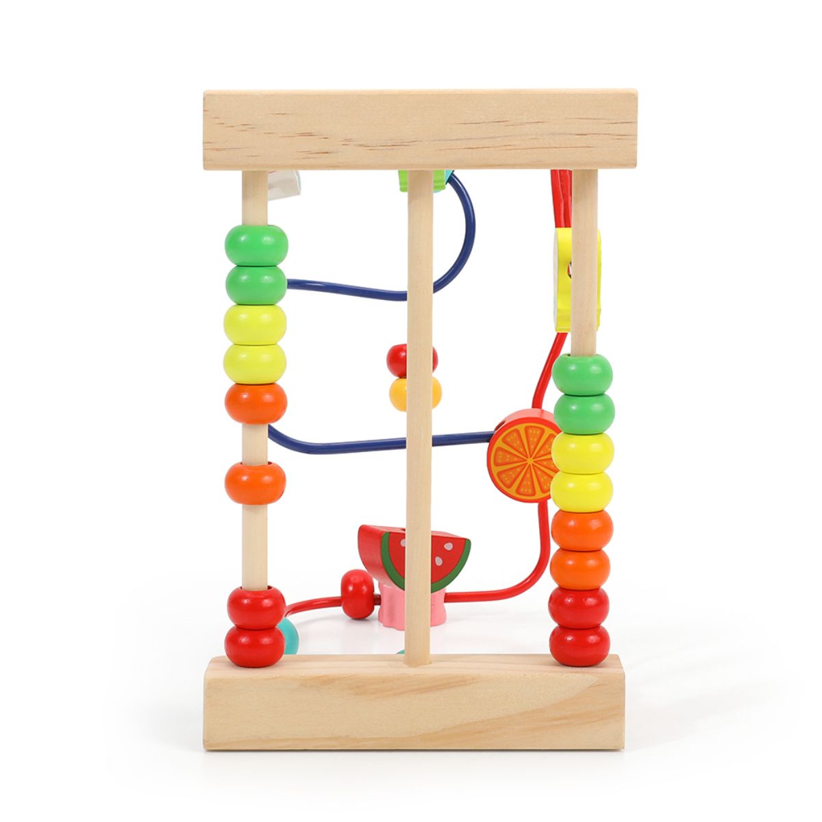 Maze bead game, colorful wooden circular game suitable for children, maze bead education game, children's activity cube, sensory education game