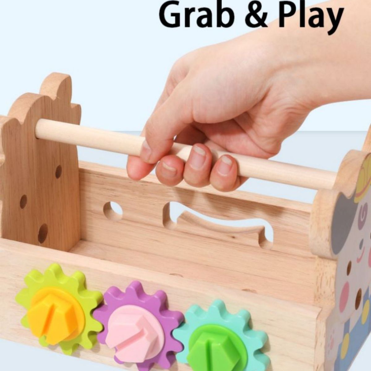 Multi functional toolbox suitable for children aged 3 to 6