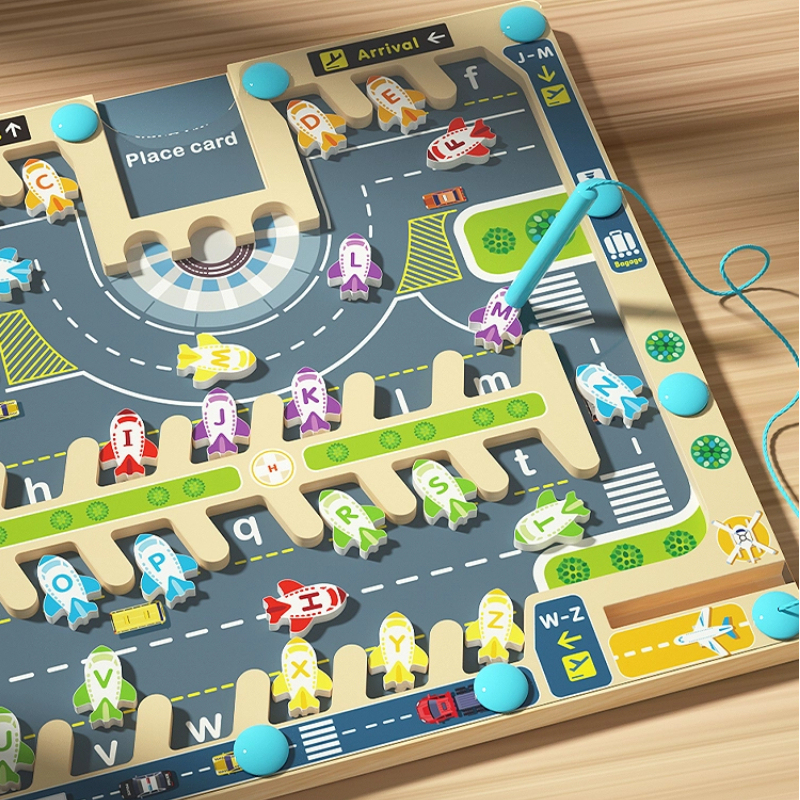 Wholesale Wooden Magnetic Alphabet Maze Board | Montessori Educational Toy Supplier