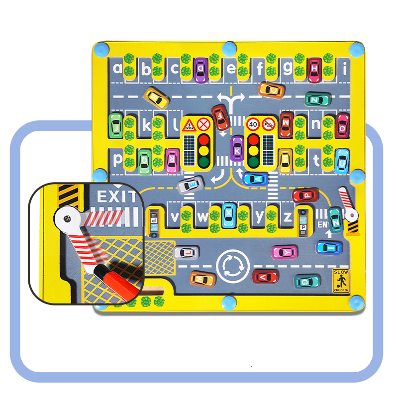 Educational Wooden Letter Matching Magnetic Maze Toy