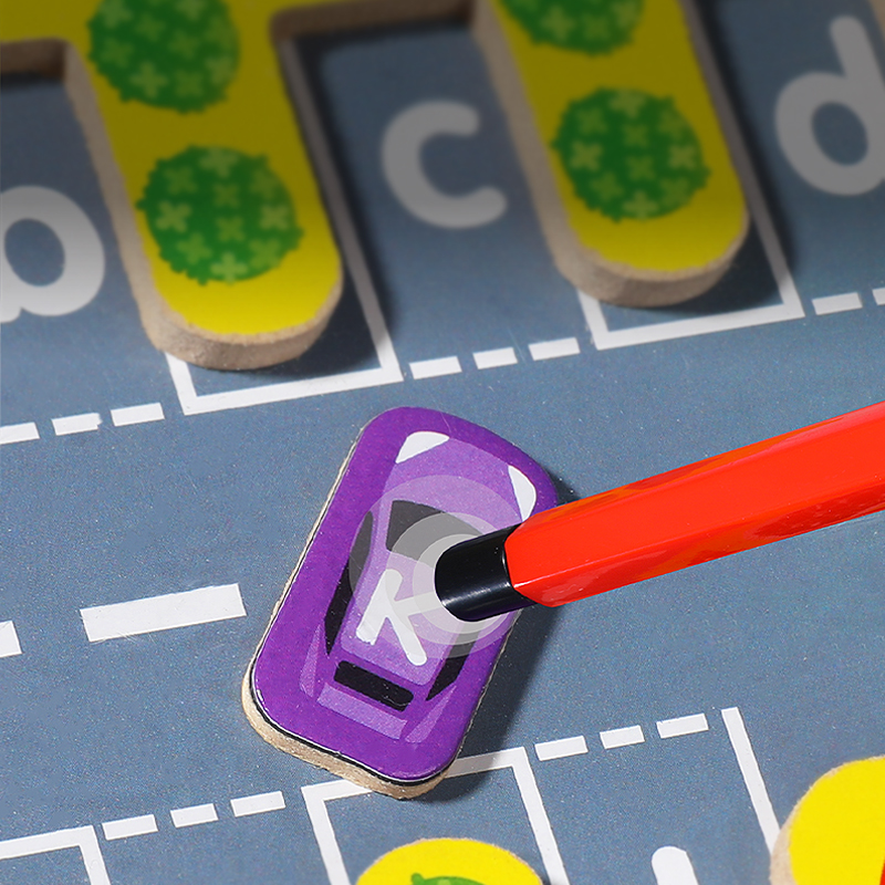 Educational Wooden Letter Matching Magnetic Maze Toy