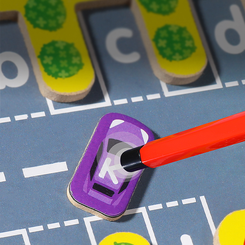 Educational Wooden Letter Matching Magnetic Maze Toy