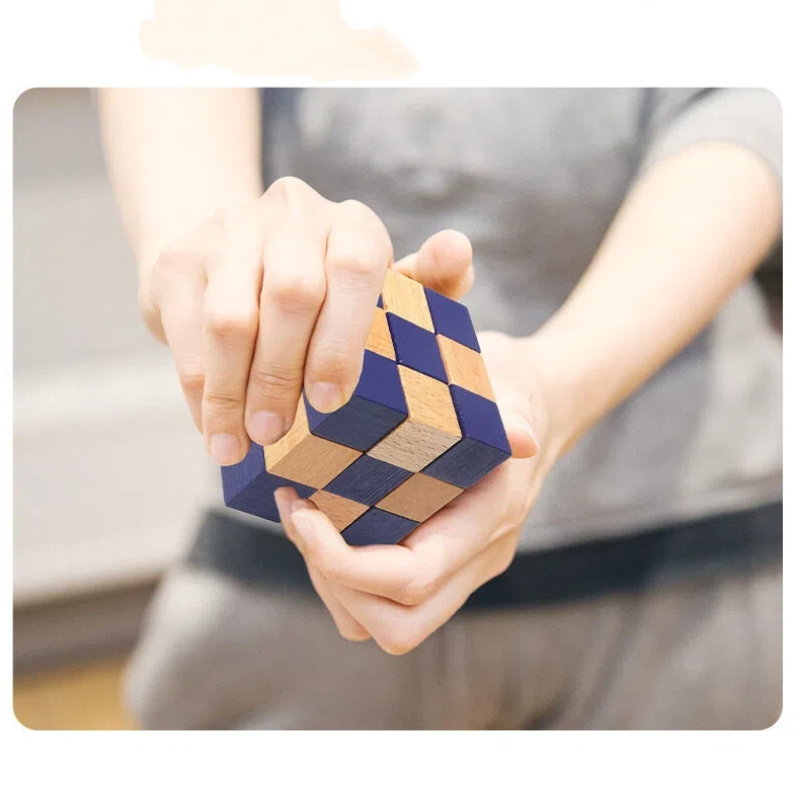 Wooden Luban Lock Brain Teaser Puzzle Set – 9-in-1 Educational Logic Gift Box