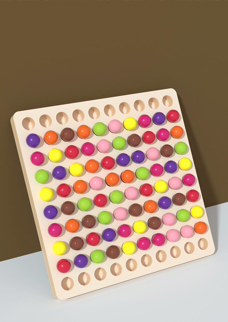 Wooden Color Sorting & Board Game Set | Montessori Fine Motor Skill Toy for Wholesale & OEM