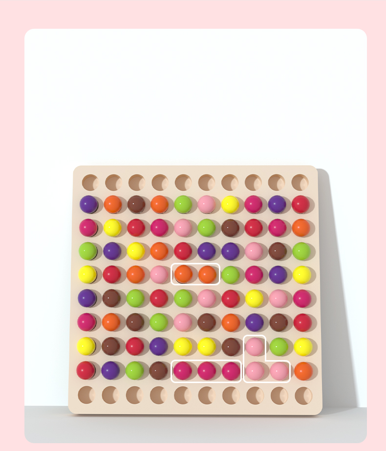 Wooden Color Sorting & Board Game Set | Montessori Fine Motor Skill Toy for Wholesale & OEM