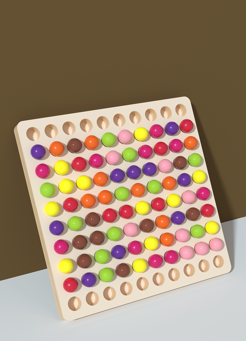 Wooden Color Sorting & Board Game Set | Montessori Fine Motor Skill Toy for Wholesale & OEM