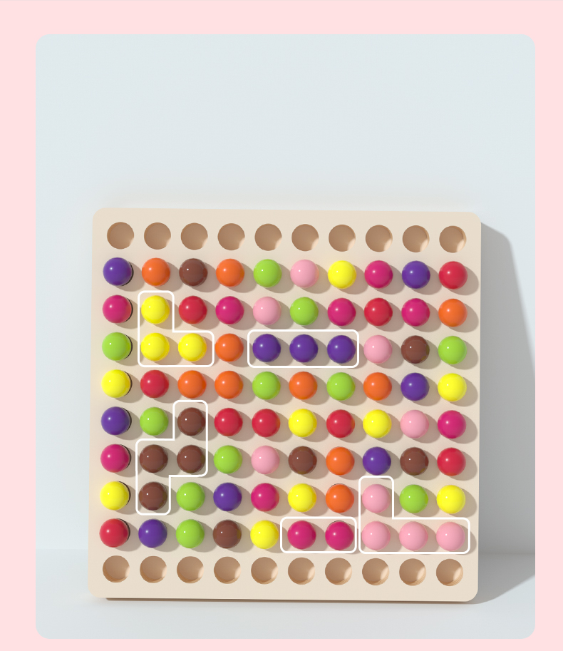 Wooden Color Sorting & Board Game Set | Montessori Fine Motor Skill Toy for Wholesale & OEM