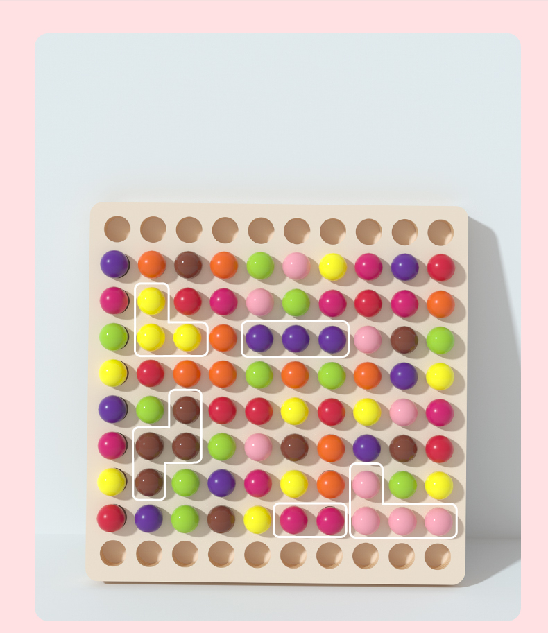 Wooden Color Sorting & Board Game Set | Montessori Fine Motor Skill Toy for Wholesale & OEM