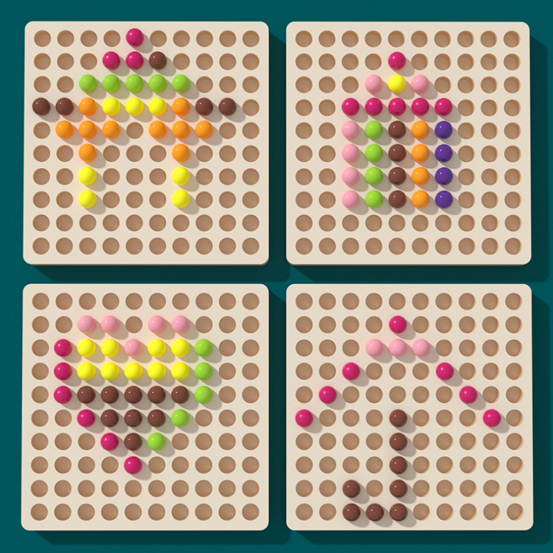 Wooden Color Sorting & Board Game Set | Montessori Fine Motor Skill Toy for Wholesale & OEM